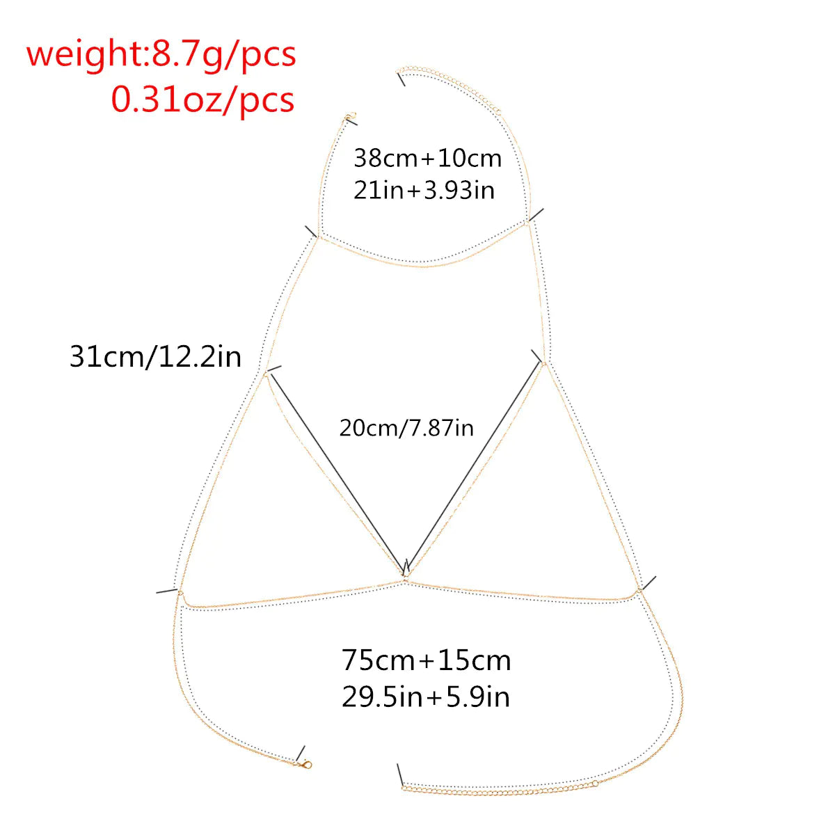 Fashionable Body Chain and Simple Chest Chain