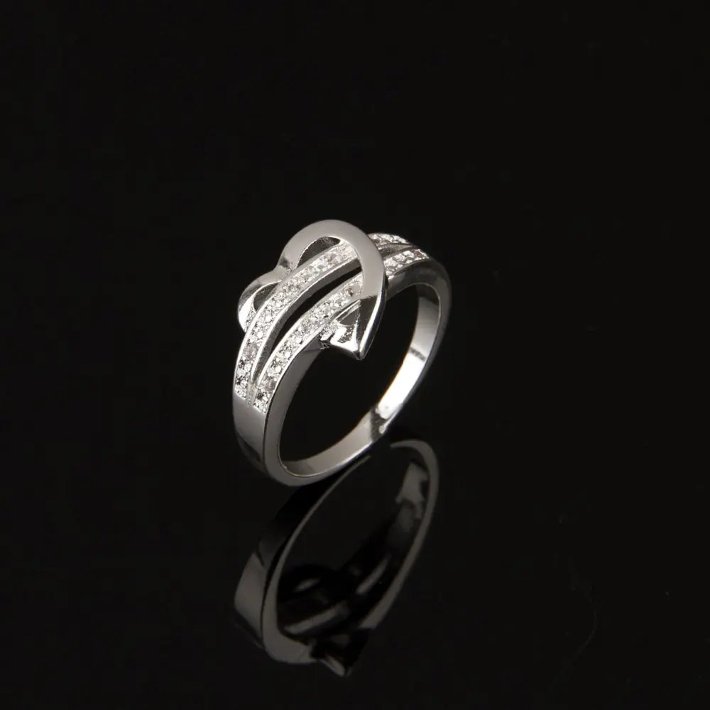 Heart-Shaped Diamond Ring Jewelry