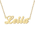 Leila Name Necklace Personalized Engraved Name Pendant for Womens Friends