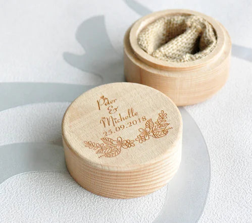 Wooden DIY Ring Box for Couples