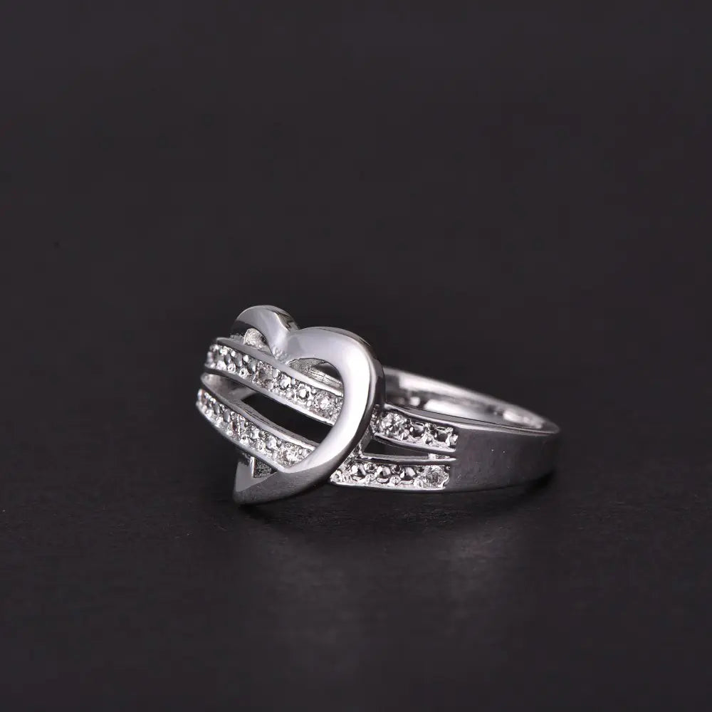 Heart-Shaped Diamond Ring Jewelry