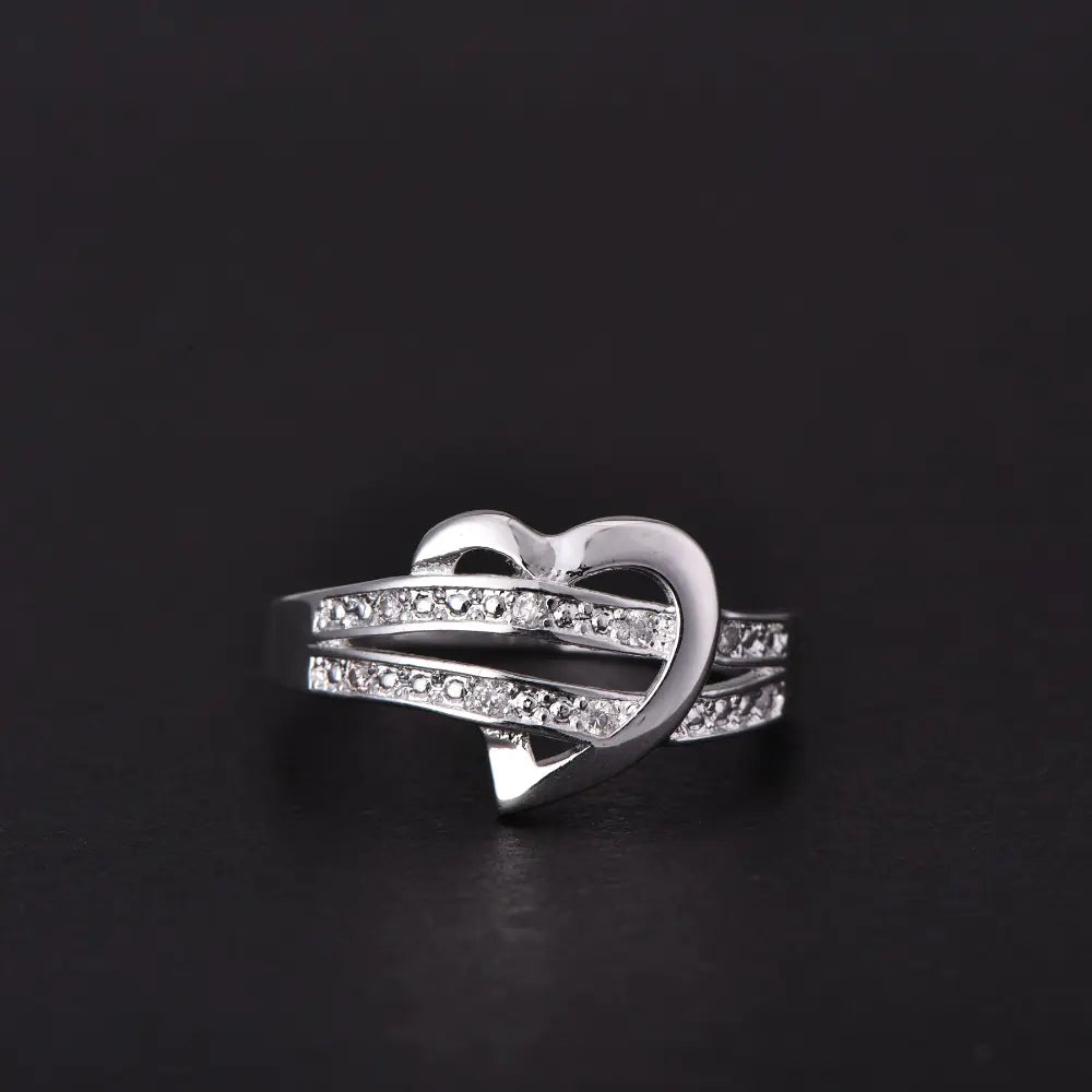 Heart-Shaped Diamond Ring Jewelry