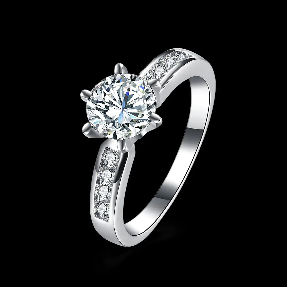 Platinum Six-Prong Ring Jewelry