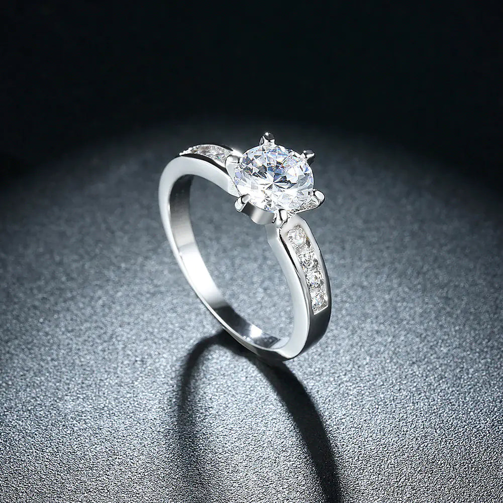 Platinum Six-Prong Ring Jewelry