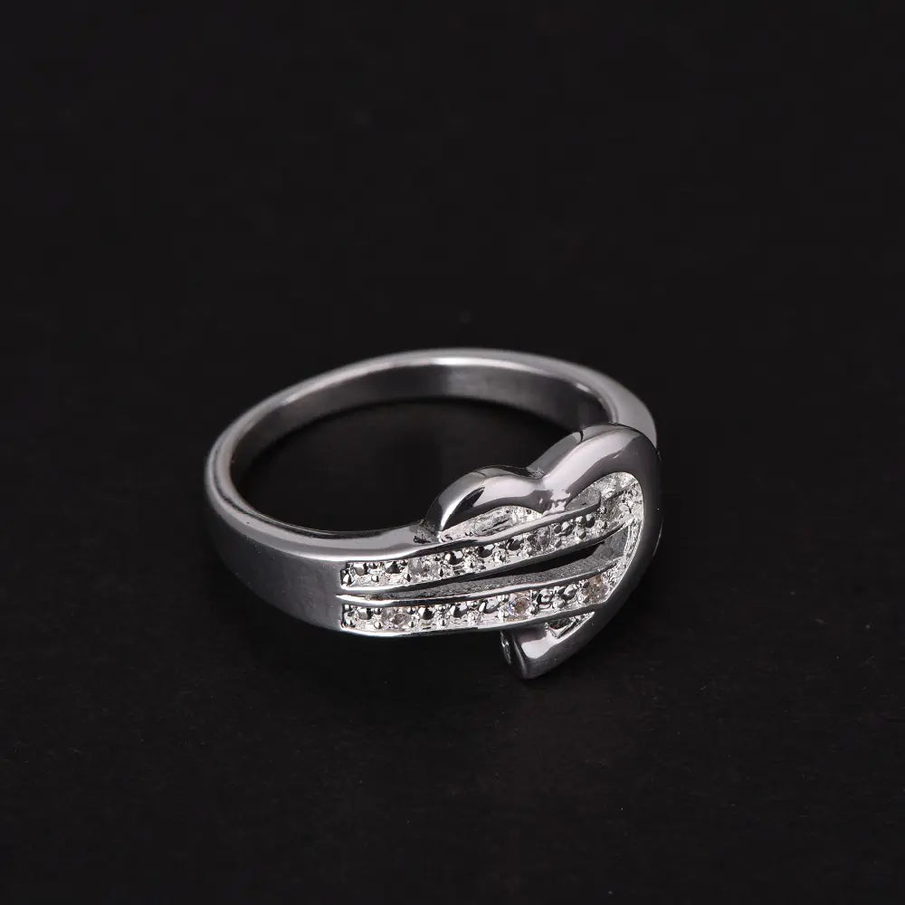 Heart-Shaped Diamond Ring Jewelry