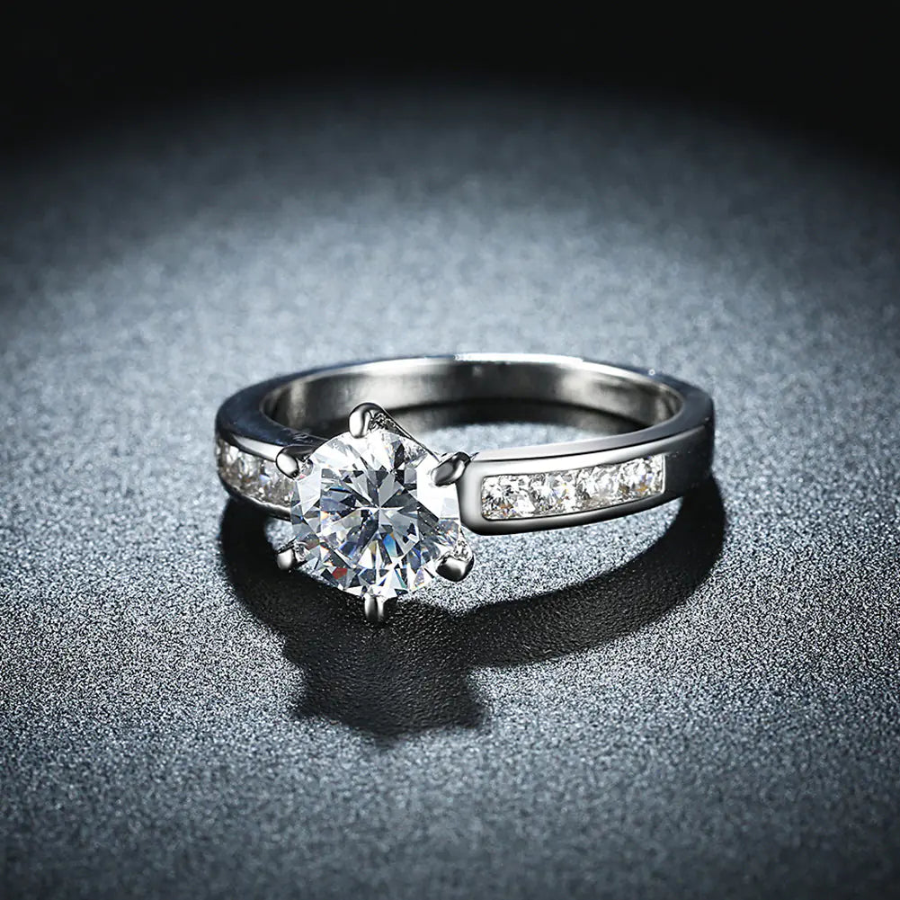 Platinum Six-Prong Ring Jewelry