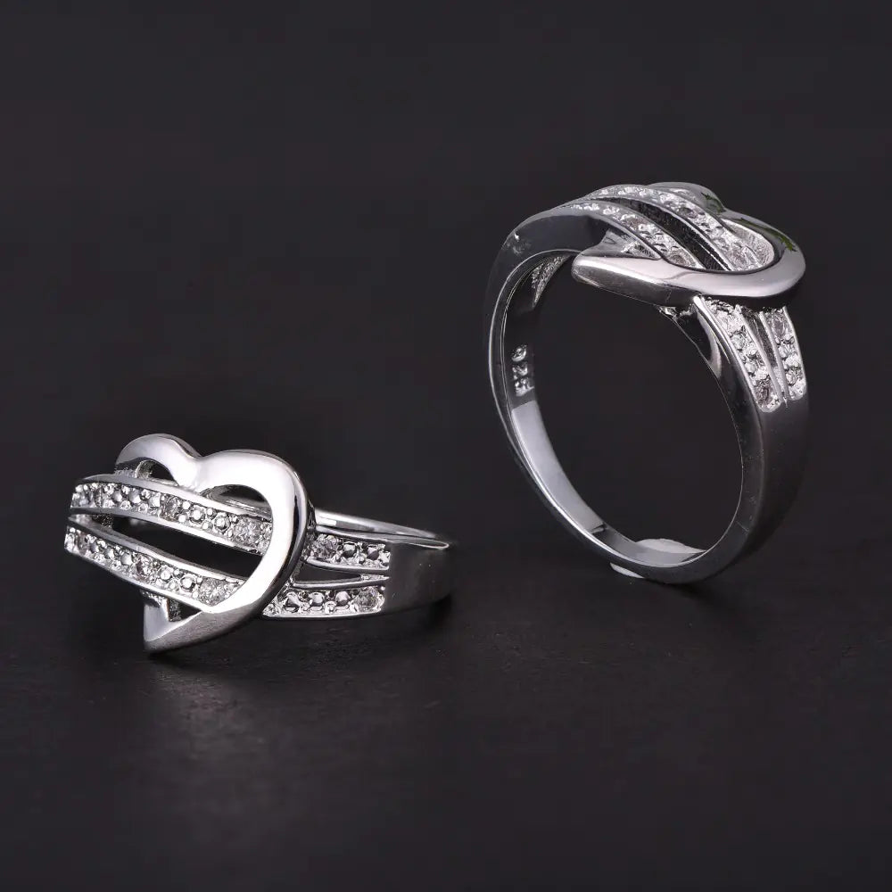 Heart-Shaped Diamond Ring Jewelry