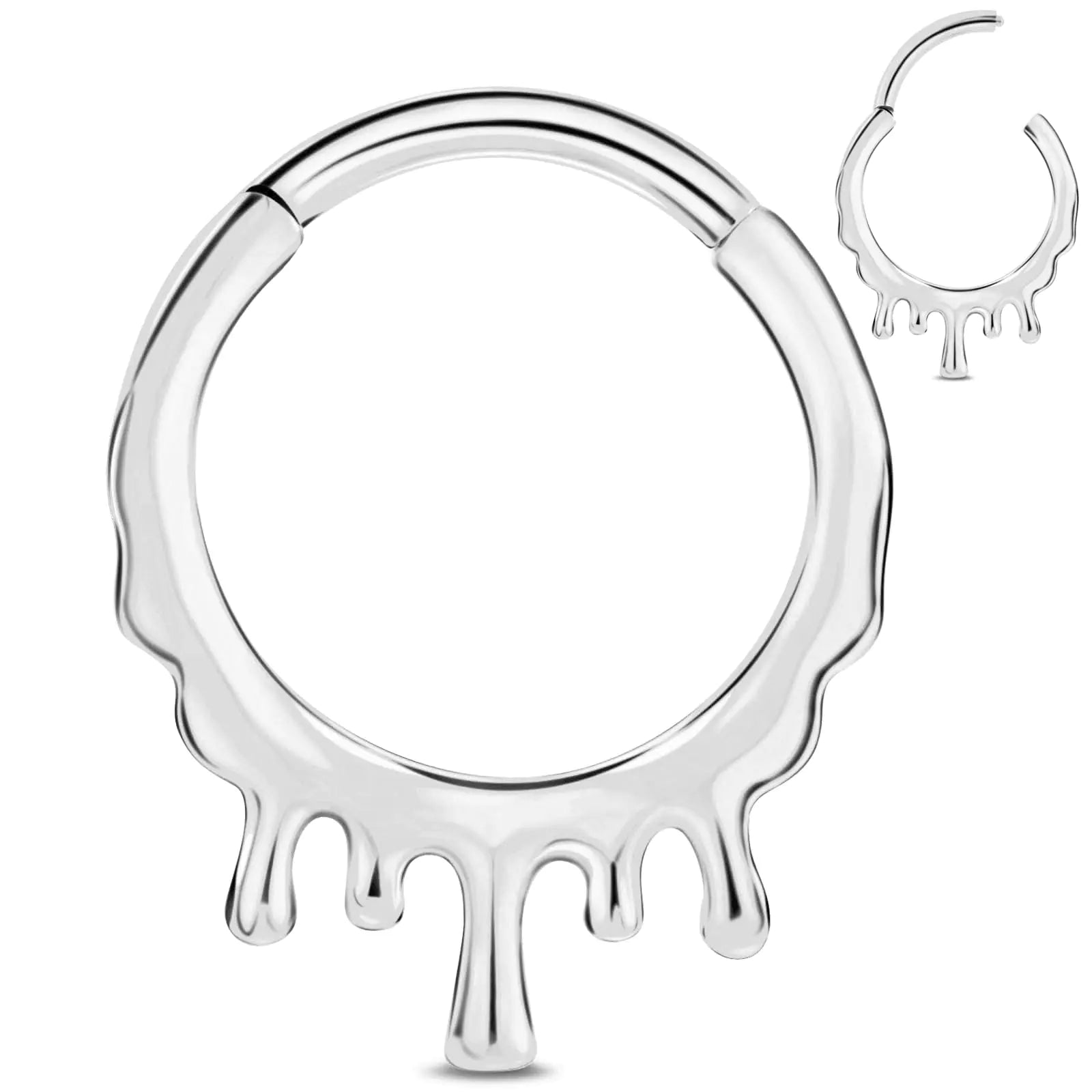 Longbeauty Septum Rings 16g Unique Septum Clicker Gold Black Nose Rings Surgical Steel Rook Helix Daith Piercing Jewelry for Women Men
