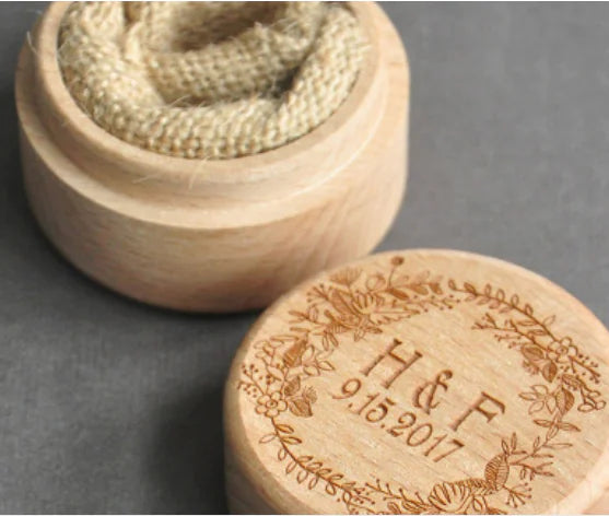 Wooden DIY Ring Box for Couples